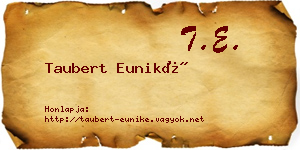 Taubert Euniké névjegykártya